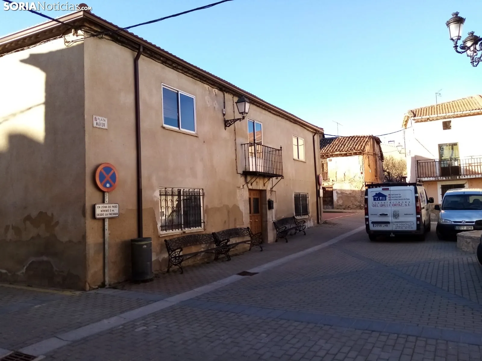 Imagen actual de la plaza Mayor de Osma.
