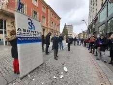 Una imagen de la concentración de ASOHTUR hoy. /SN