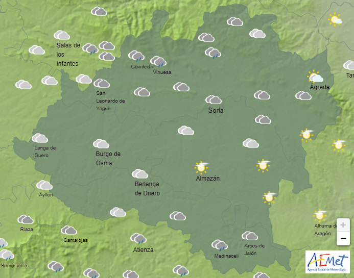 El tiempo en Soria: sábado de nubes, claros y alguna precipitación dispersa