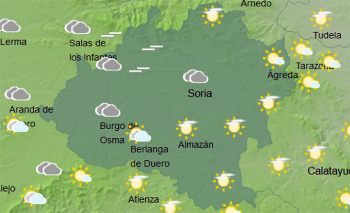 El tiempo en Soria: Mejoría en los termómetros y más nuboso