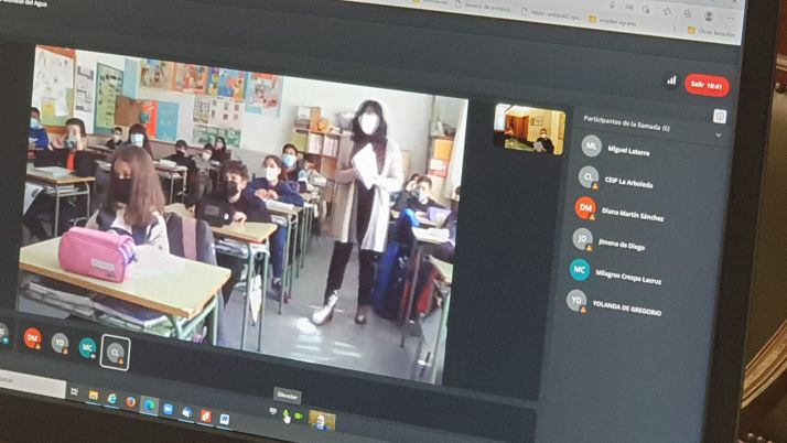 La Comisaria de Aguas de la CHD celebra el Día Mundial del Agua con los alumnos del CEIP La Arboleda de Soria