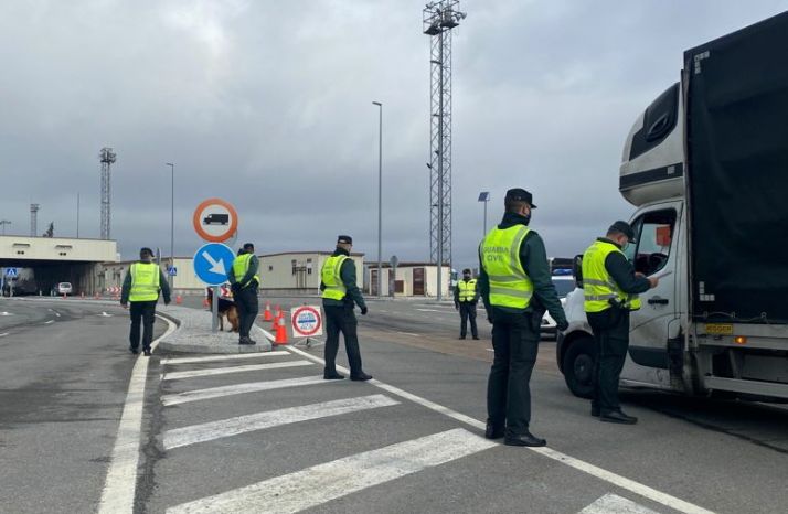 Control de tráfico de la Guardia Civil en Castilla y León. 