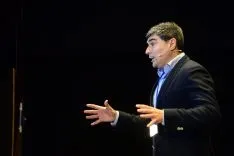 Óscar Abellón y Carlos Martínez en la presentación del evento.