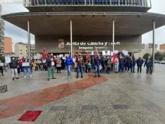 Una imagen de la concentración esta tarde de miércoles. /SN