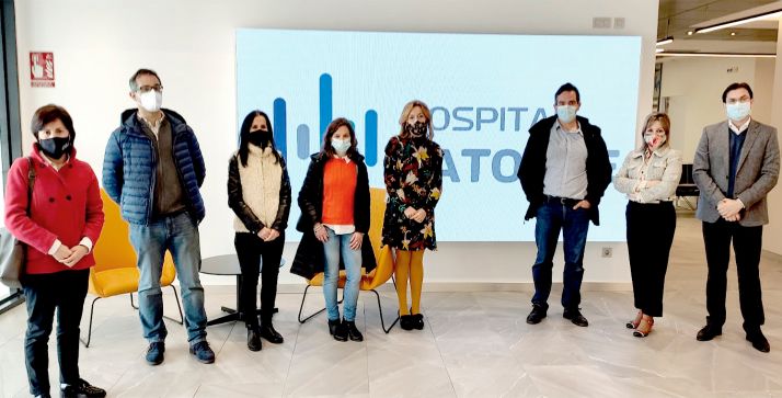 Técnicos de prevención de riesgos Laborales de FOES visitan el Hospital Latorre