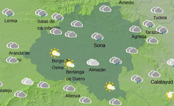 El tiempo en Soria: Comienzan las lluvias