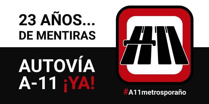 Las plataformas de la Autovía del Duero lanzan la campaña #A11MetrosPorAño