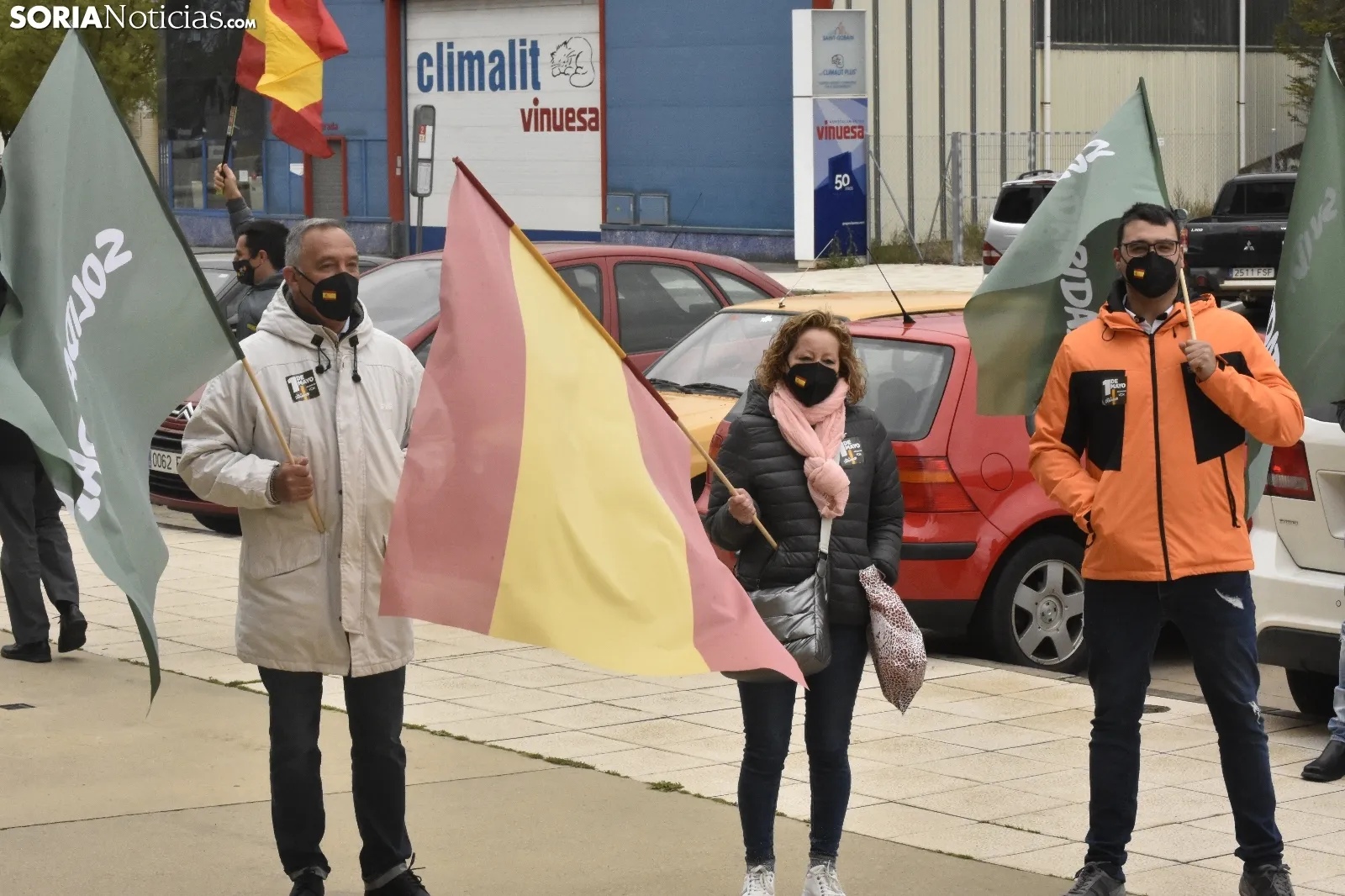 Concentración de Vox y Solidaridad en Soria. 