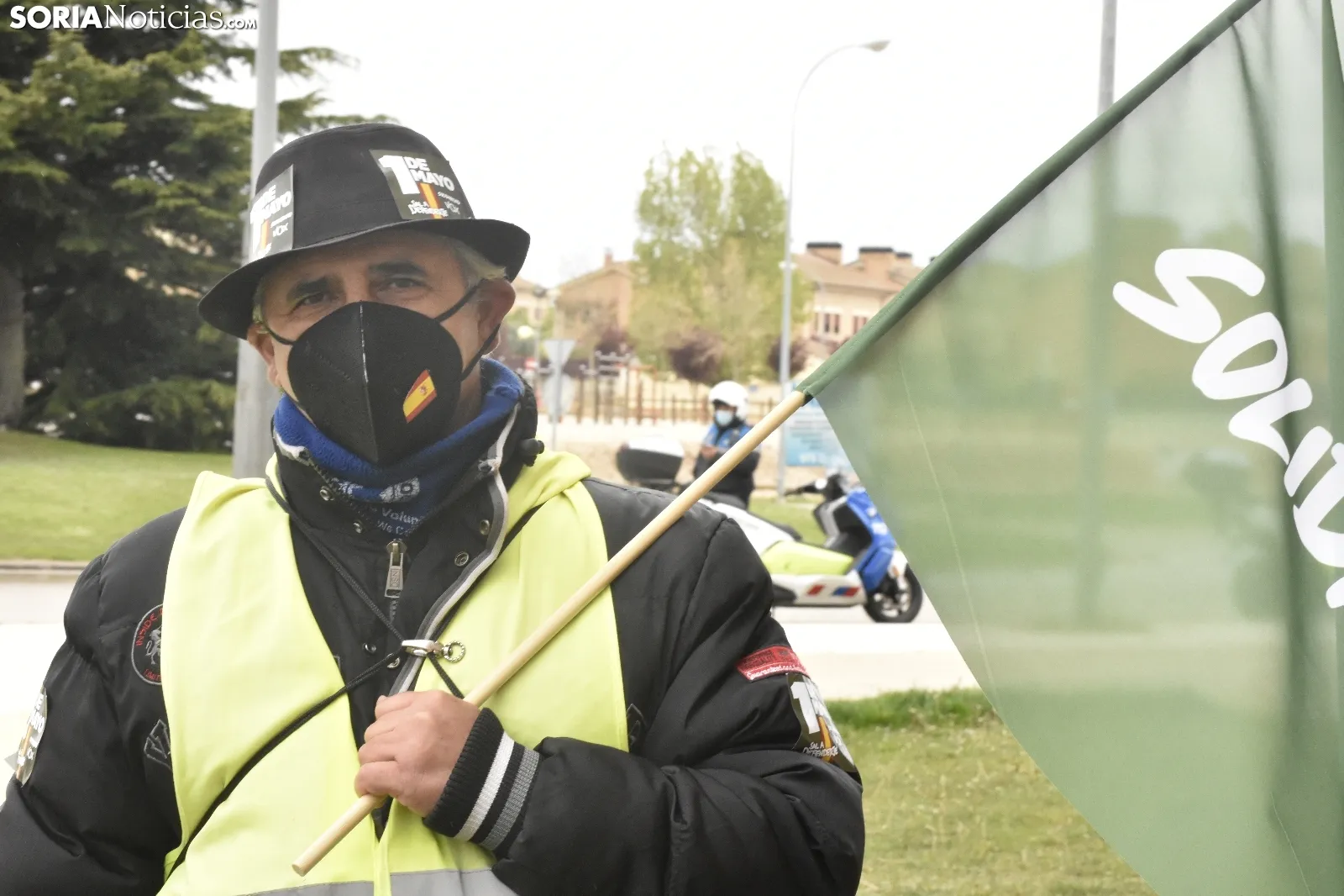 Concentración de Vox y Solidaridad en Soria. 