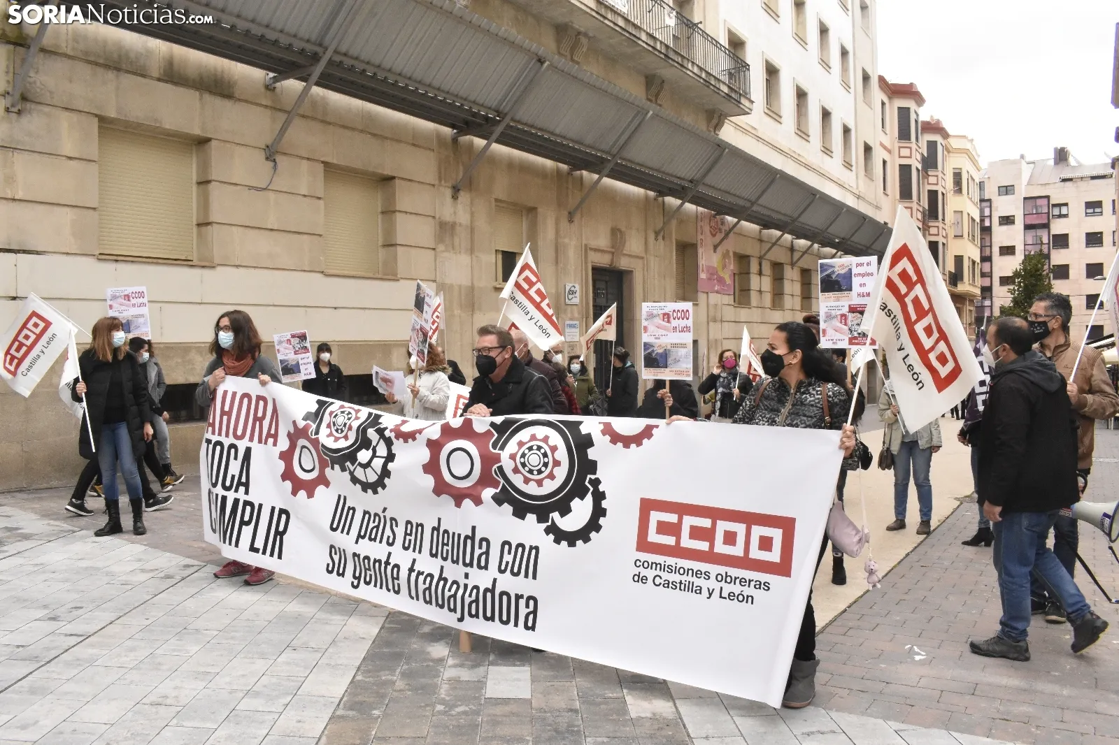 Concentración de CCOO en el 1 de Mayo. 