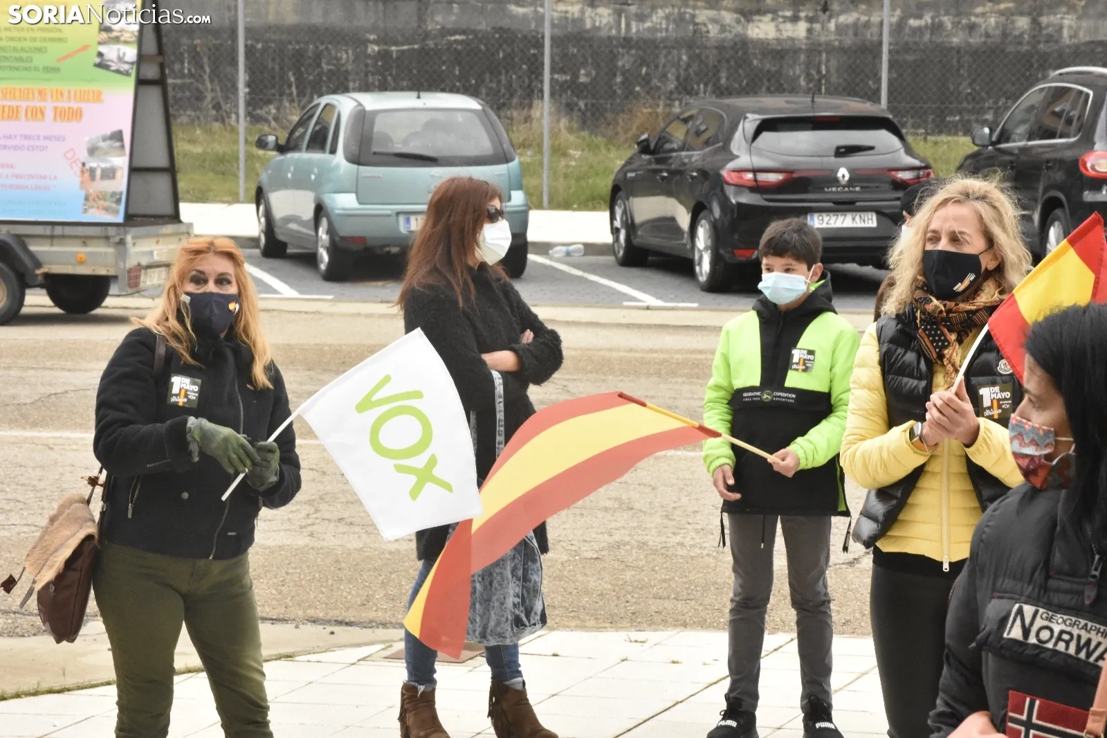Concentración de Vox y Solidaridad en Soria. 