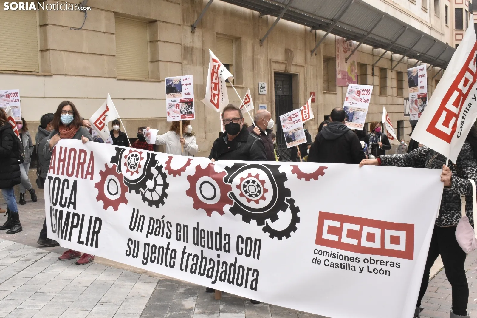 Concentración de CCOO en el 1 de Mayo. 