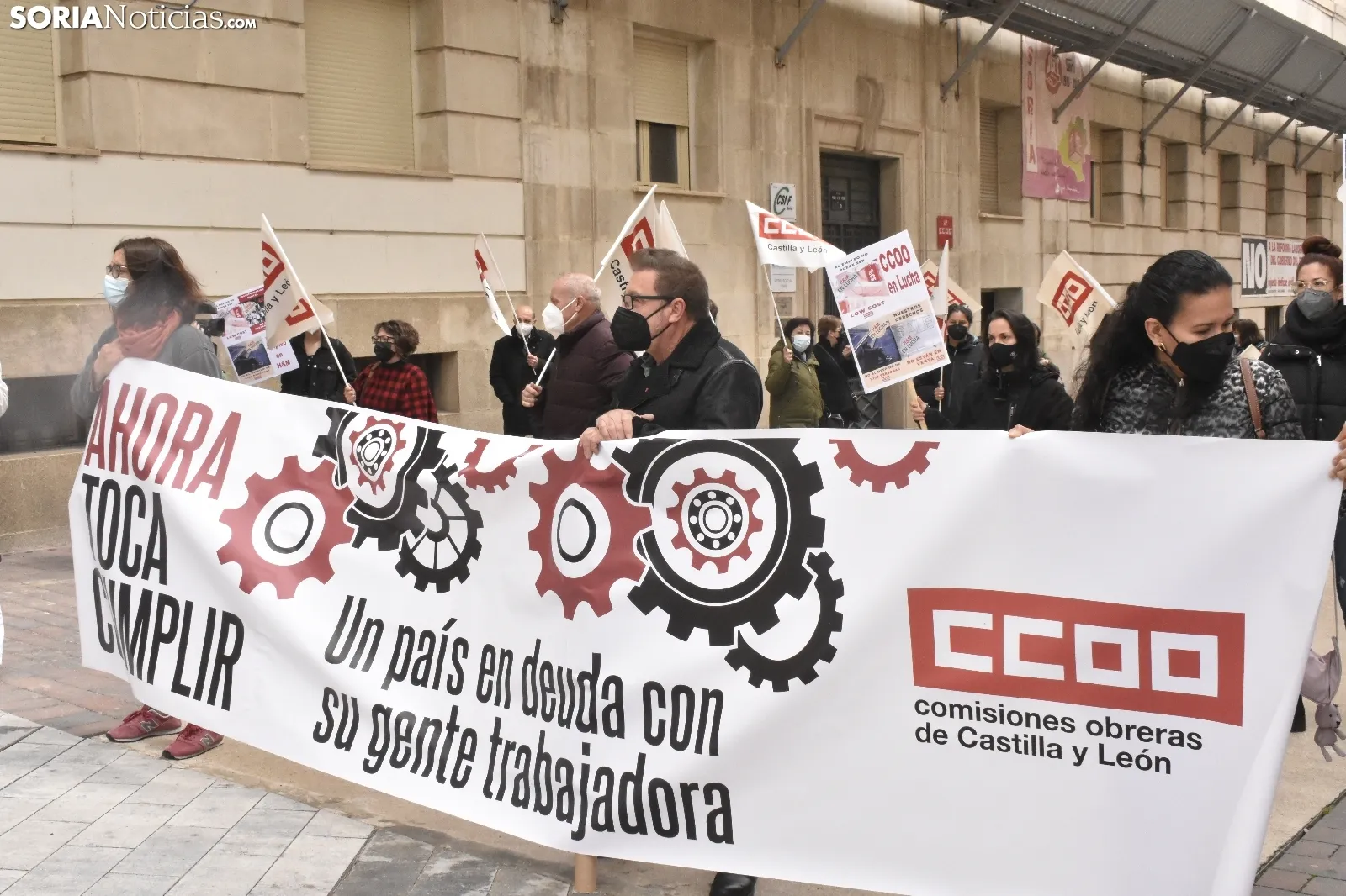 Concentración de CCOO en el 1 de Mayo. 