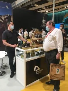 Una imagen del stand soriano en la feria gastronómica. /Dip.