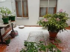 Granizada de este domingo en Ágreda.
