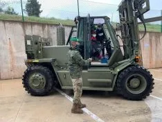 Una imagen de la presencia del Ejército hoy en San Leonardo de Yagüe. /SN