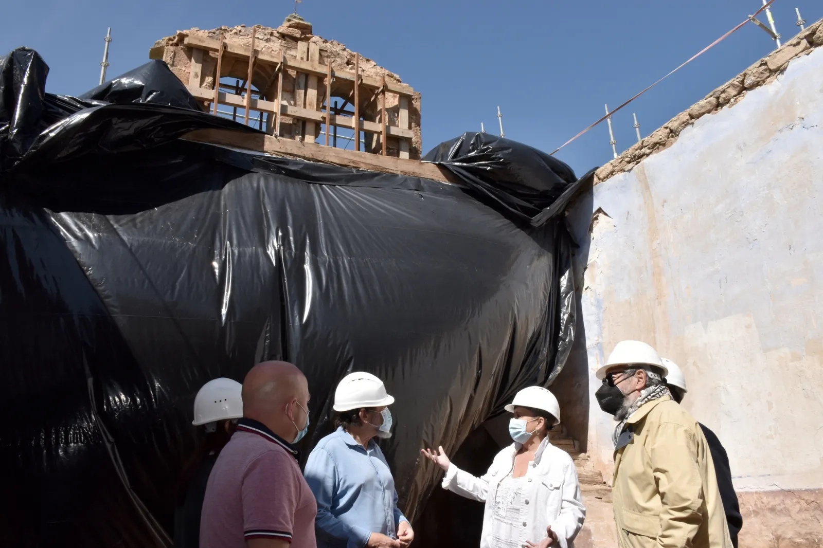 Una imagen de la visita oficial a las obras. /Jta.