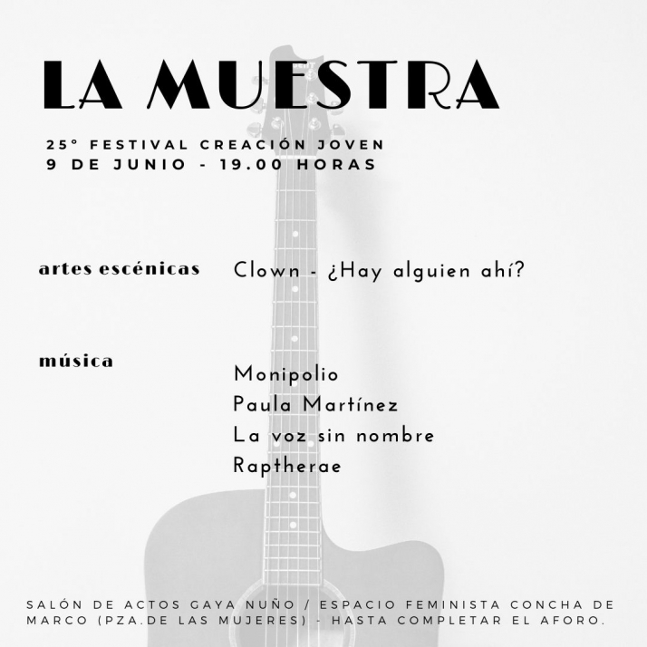 Hoy, la sesión aplazada del Festival Creación Joven