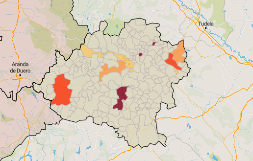 Coronavirus en Soria: Cada vez son más los pueblos sin casos, pero tres continúan en riesgo muy alto