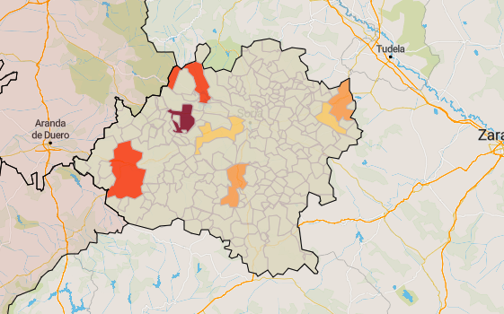 Coronavirus en Soria: solo un municipio se encuentra en riesgo Muy Alto