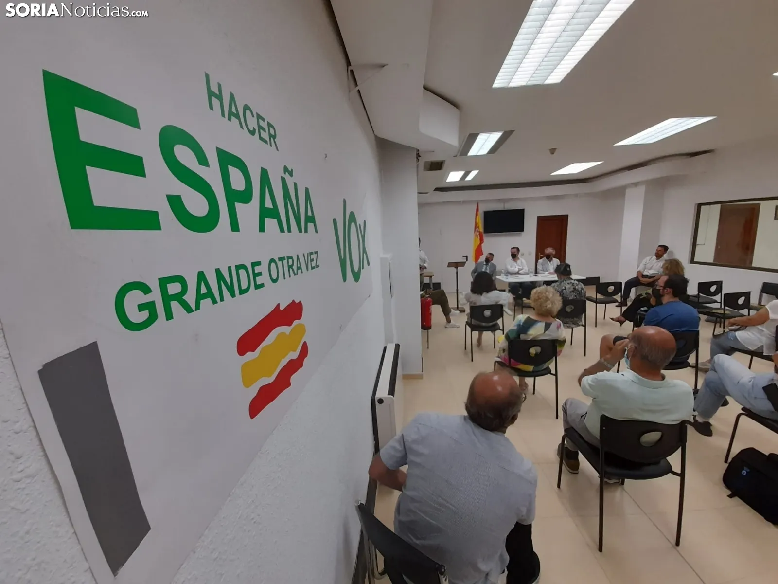Una imagen de la sede de Vox en Soria este viernes. /SN