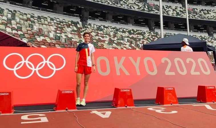 Marta Pérez en el Estadio Olímpico.