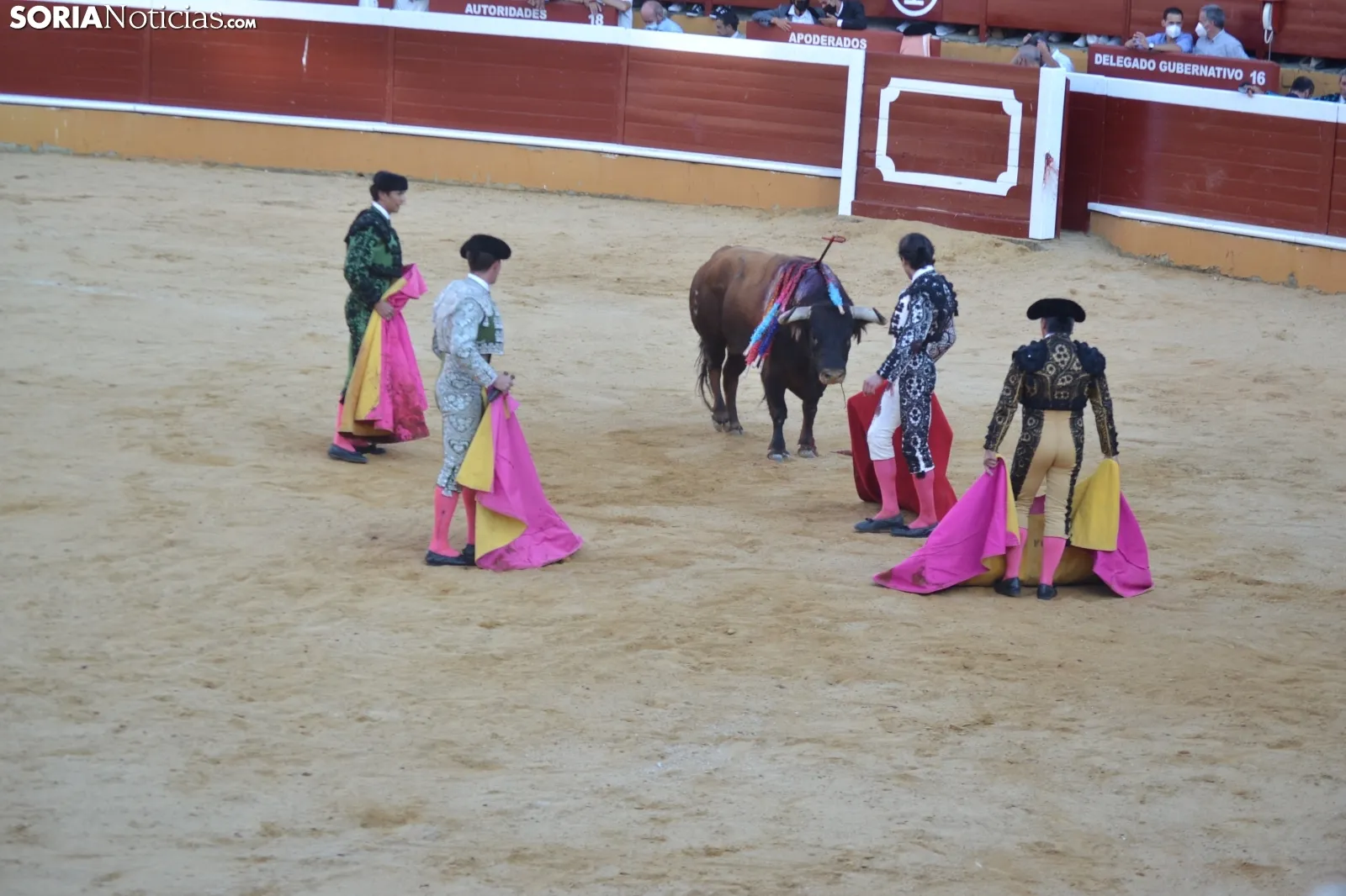 Una imagen de la tarde este sábado en la plaza de toros de San Benito. /SN