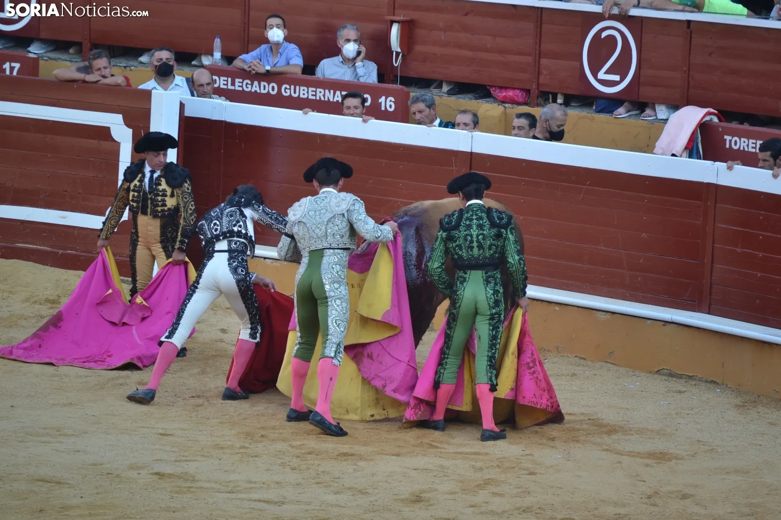 Una imagen de la tarde este sábado en la plaza de toros de San Benito. /SN