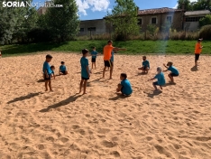 Sesión de entrenamiento de balonmano playa.