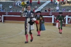 Una imagen de la tarde este sábado en la plaza de toros de San Benito. /SN