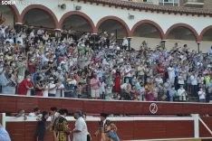 Una imagen de la tarde este sábado en la plaza de toros de San Benito. /SN