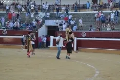 Una imagen de la tarde este sábado en la plaza de toros de San Benito. /SN