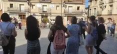 Uno de los grupos en su visita a Ólvega. /CCM