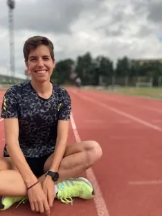 Marta Pérez en un entrenamiento.