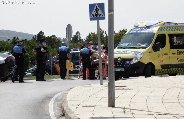 Trasladado tras accidentarse con su moto en la capital