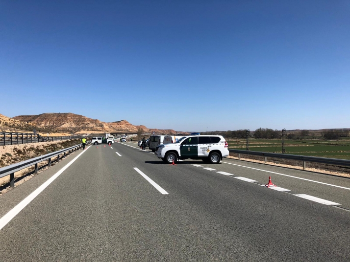 Un joven madrileño detenido por robar palés de los camiones en la A2