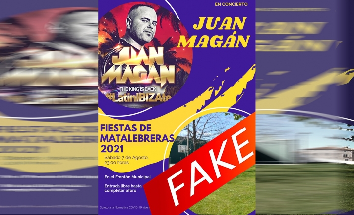 Matalebreras desmiente un bulo que anuncia un concierto de Juan Magán para agosto
