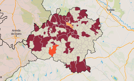 Coronavirus en Soria: 45 municipios en riesgo muy alto de contagio