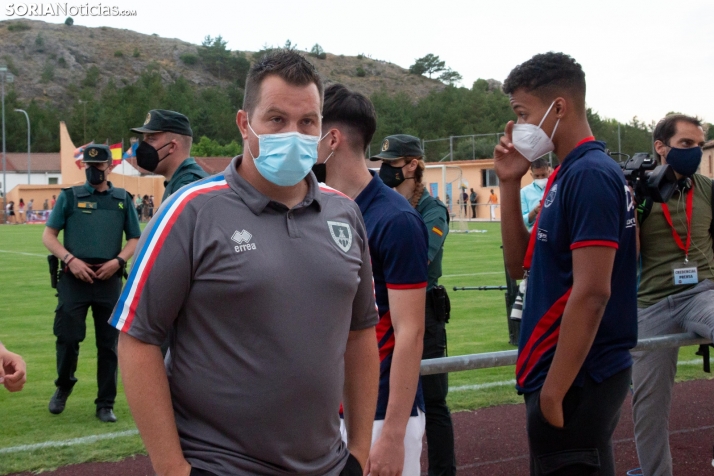 El entrenador del Numancia, orgulloso del equipo tras el temprano test contra el Atlético