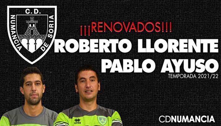 Roberto Llorente y Pablo Ayuso seguirán en el cuerpo técnico numantino