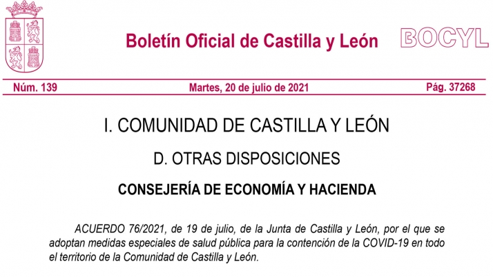 Consulta en el Bocyl las medidas especiales para la contención del coronavirus 