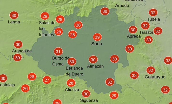 El tiempo en Soria: Continúan las altas temperaturas