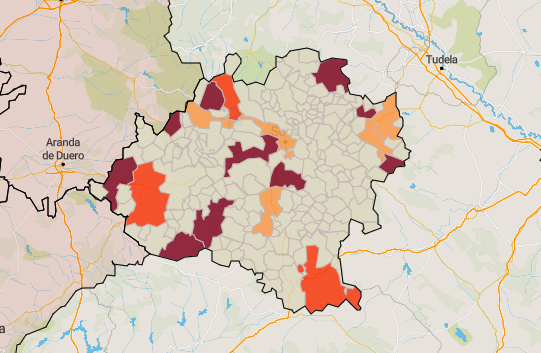 Coronavirus en Soria: incidencia por municipios en la despedida de agosto