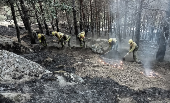 El incendio forestal de Navalacruz baja a nivel 1 