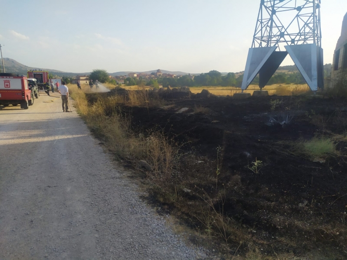 Pequeño incendio en Golmayo