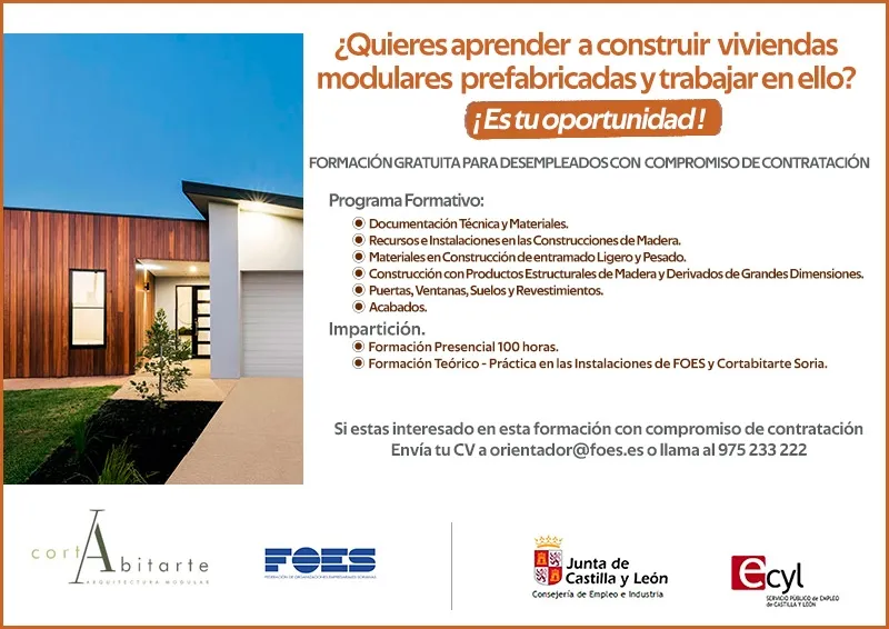 Foto 2 - Cortabitarte y FOES lanzan un nuevo curso gratuito para desempleados con compromiso de contrataci&oacute;n