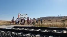 Una de las concentraciones hoy. 