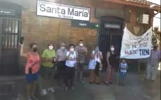 Una de las concentraciones hoy. 