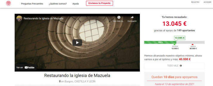 Los vecinos de Mazuela logran salvar su iglesia