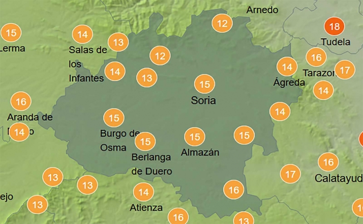 El tiempo en Soria: Nublado y algún chubasco en el norte